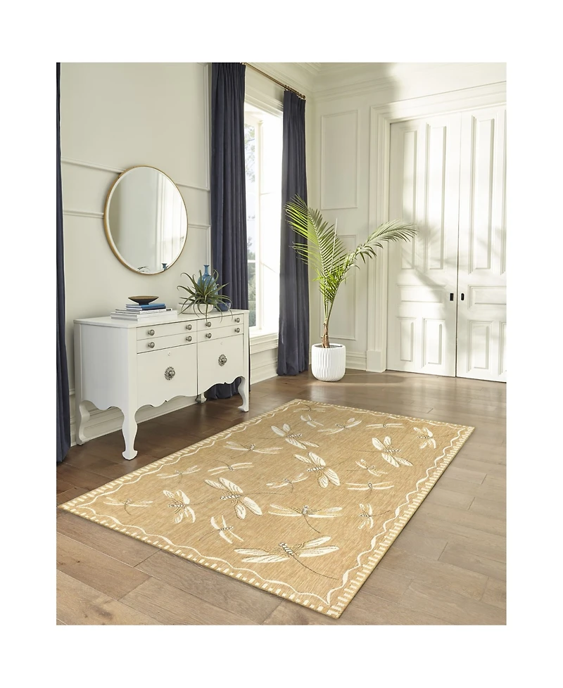 Liora Manne' Carmel Dragonfly 6'6" x 9'4" Outdoor Area Rug