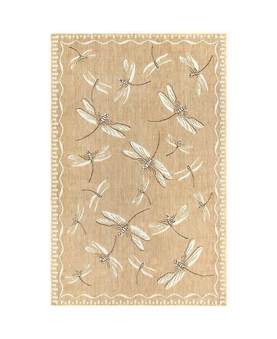 Liora Manne' Carmel Dragonfly 6'6" x 9'4" Outdoor Area Rug