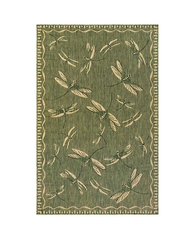 Liora Manne' Carmel Dragonfly 6'6" x 9'4" Outdoor Area Rug