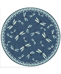 Liora Manne' Carmel Dragonfly 7'10" x Round Rug