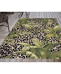 Liora Manne' Marina Safari Green 7'10" x 9'10" Outdoor Area Rug