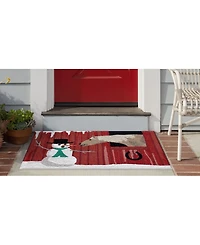 Liora Manne' Frontporch Farm To Table Red 2' x 3' Outdoor Area Rug