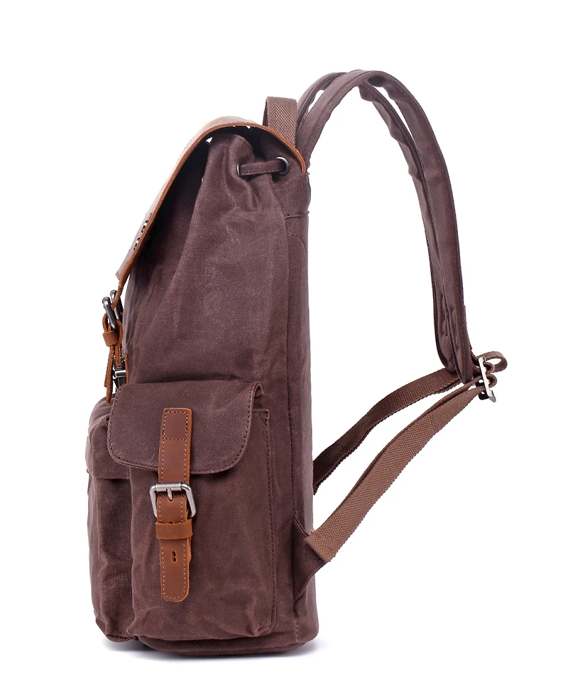 Tsd Brand Stone Creek Waxed Canvas Backpack Handbag