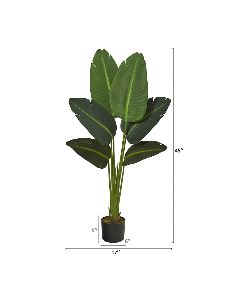 Nearly Natural Travelers Palm Artificial Plant, Real Touch