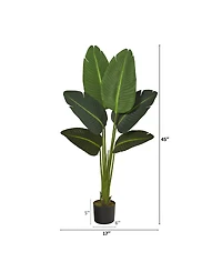 Nearly Natural Travelers Palm Artificial Plant, Real Touch