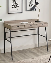 Walker Edison 42" 3 Drawer Angled Front Desk