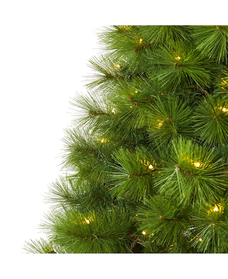 Nearly Natural Scotch Pine Artificial Christmas Tree with 350 Clear Led Lights