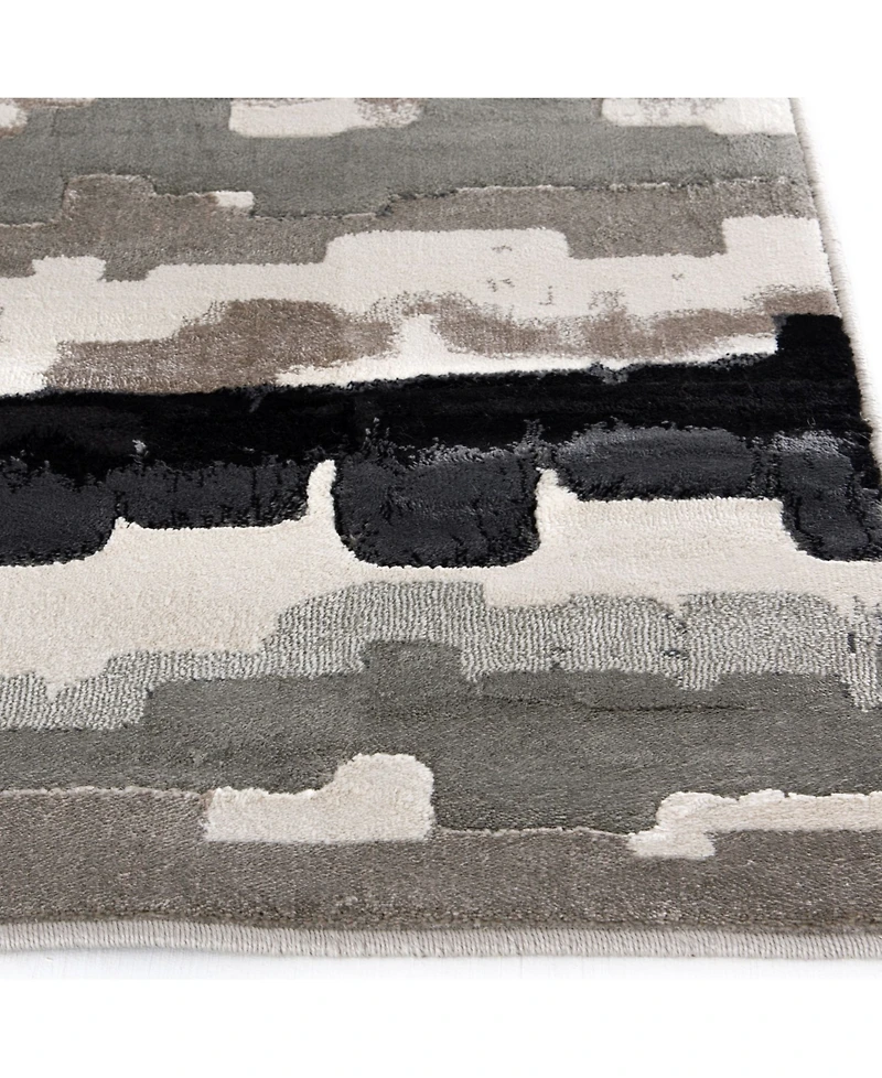 Closeout! Portland Textiles Genova Erasto Gray 7'10" x 7'10" Round Rug
