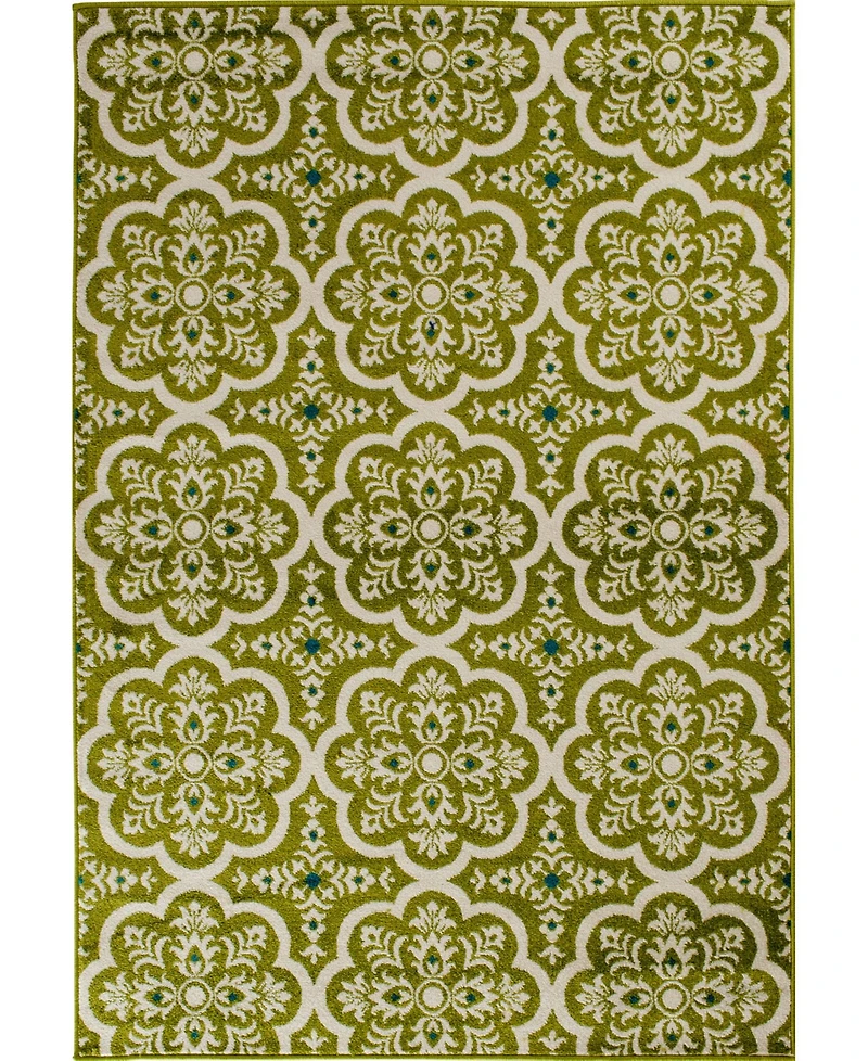 Closeout! Portland Textiles Tropicana Contoy 7'10" x 9'10" Outdoor Area Rug