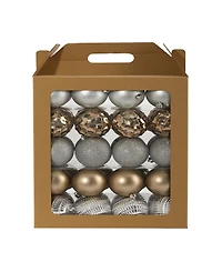 Nearly Natural Holiday Shatterproof, 40 Count Christmas Tree Ornament Box Set