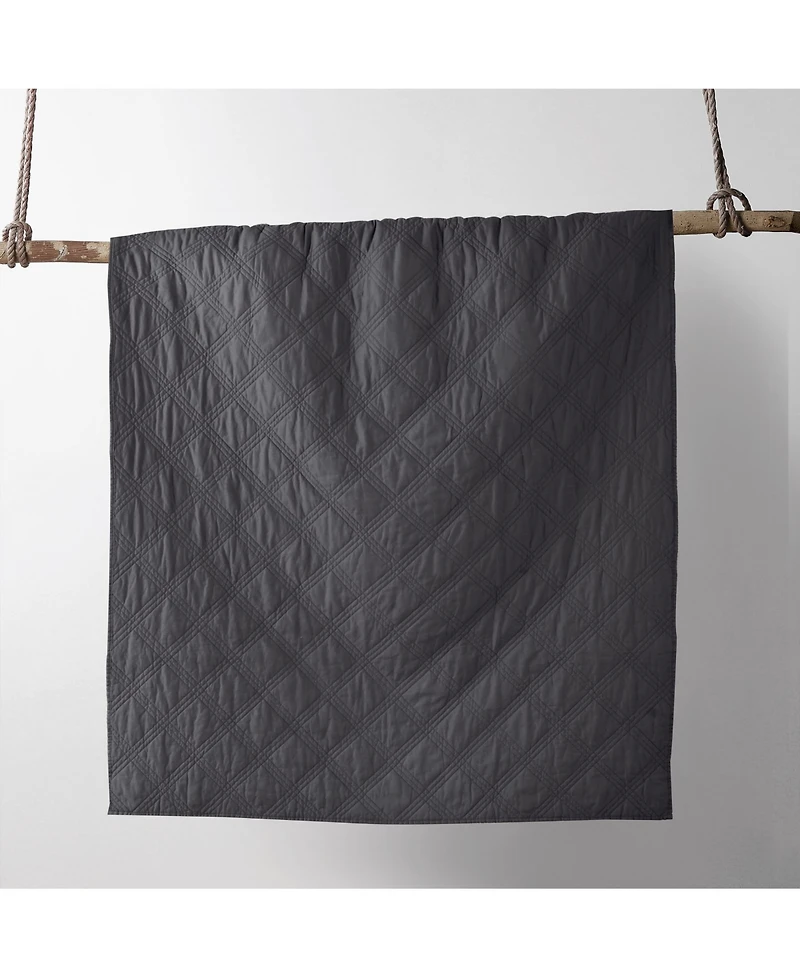 Levtex Washed Linen Reversible Quilted Throw, 50" x 60"