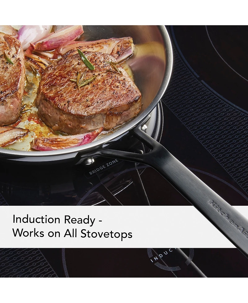 KitchenAid 5-Ply Clad Stainless Steel 12.25" Induction Frying Pan