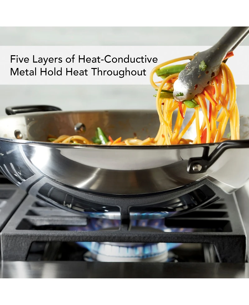 KitchenAid 5-Ply Clad Stainless Steel 15" Induction Wok