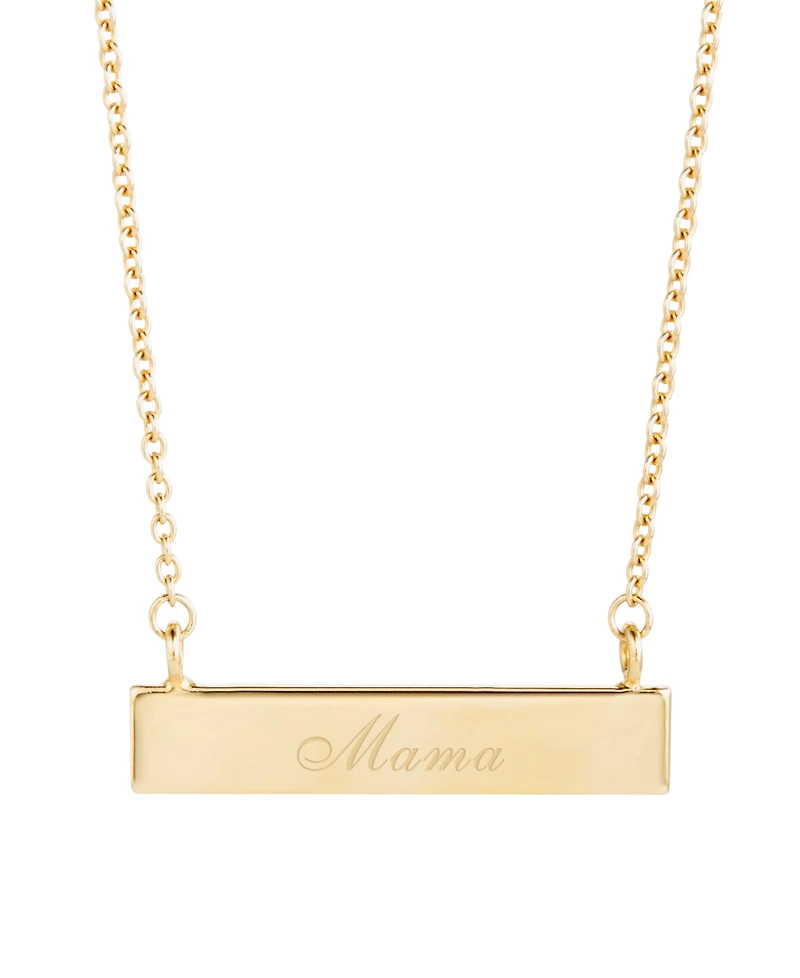 brook & york 14K Gold Plated Mama Bar Necklace