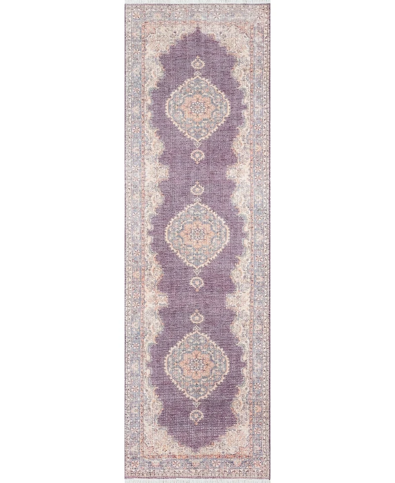 Momeni Helena Hel-5 Plum 2'6" x 8' Runner Rug