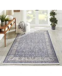 Momeni Helena Hel-4 Blue 2'6" x 8' Runner Rug
