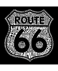 La Pop Art Men's Word Hooded Sweatshirt - Route 66 Life is a Highway