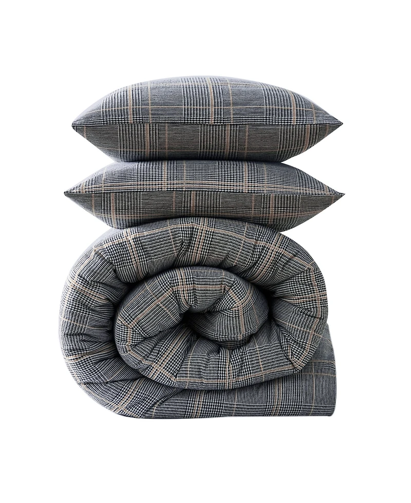 Kenneth Cole New York Sussex Brushed Cotton Flannel Comforter Set