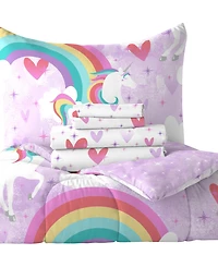 Dream Factory Unicorn Rainbow -Pc. Comforter Set