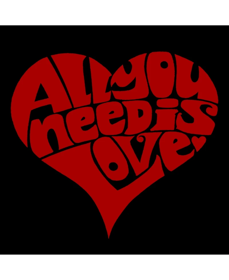 La Pop Art Men's All You Need is Love Word T-Shirt