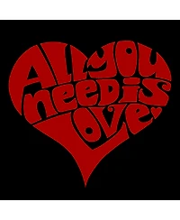 La Pop Art Men's All You Need is Love Word T-Shirt