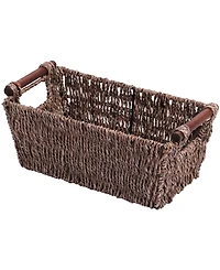 Wickerwise Seagrass Counter-Top Basket Great for Folded Paper Towel