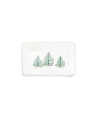 Vietri Lastra Holiday Small Rectangular Tray