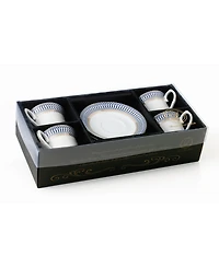 Lorren Home Trends 8 Piece 8oz Tea or Coffee Cup and Saucer Set