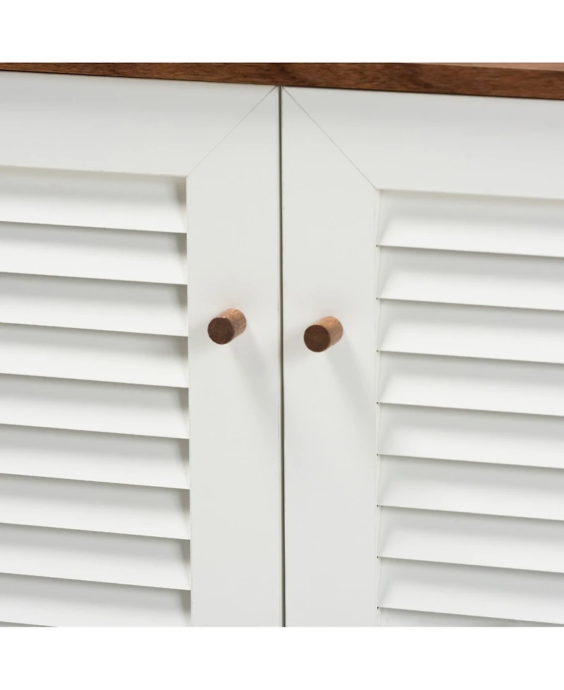 Baxton Studio Coolidge 8-Shelf Shoe Storage Cabinet