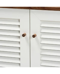 Baxton Studio Coolidge 8-Shelf Shoe Storage Cabinet