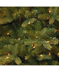 National Tree 7.5' "Feel Real" Downswept Douglas Fir Hinged Tree with 750 Clear Lights