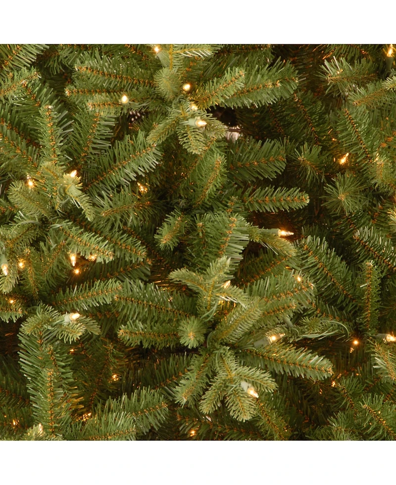 National Tree Company 9' "Feel Real" Tiffany Fir Slim Hinged Tree with 800 Clear Lights