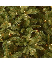 National Tree Company 9' "Feel Real" Tiffany Fir Slim Hinged Tree with 800 Clear Lights