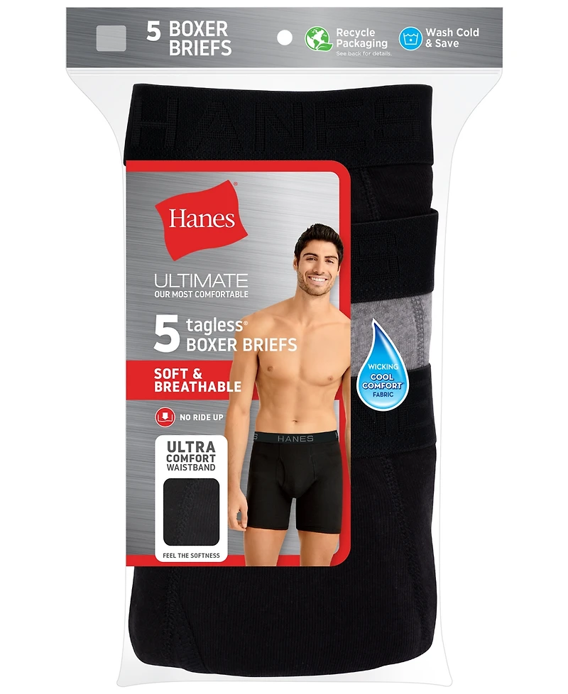 Hanes Men's 5-Pk. Performance Boxer Briefs