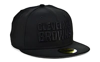 New Era Cleveland Browns Black on Black 59FIFTY Cap