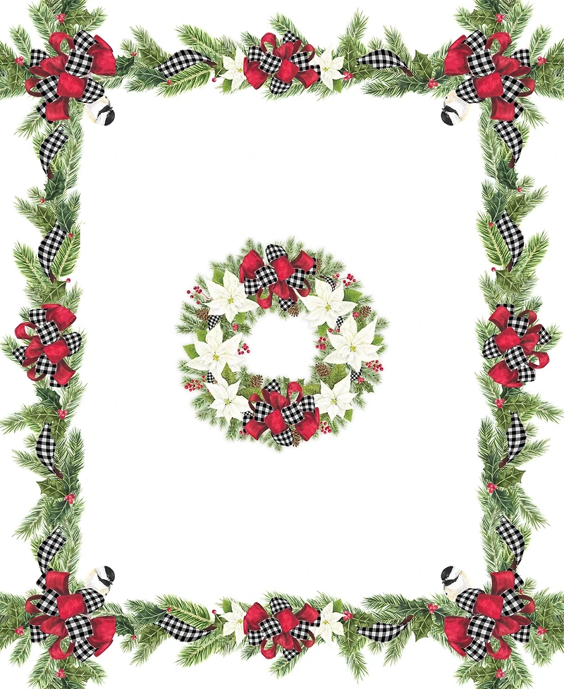 Laural Home Christmas Trimmings Tablecloth
