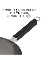 Joyce Chen Professional Series 12" Carbon Steel Stir Fry Pan with Phenolic Handle