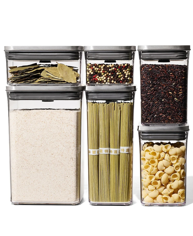 Oxo Steel Pop Food Storage Containers, Set of 6