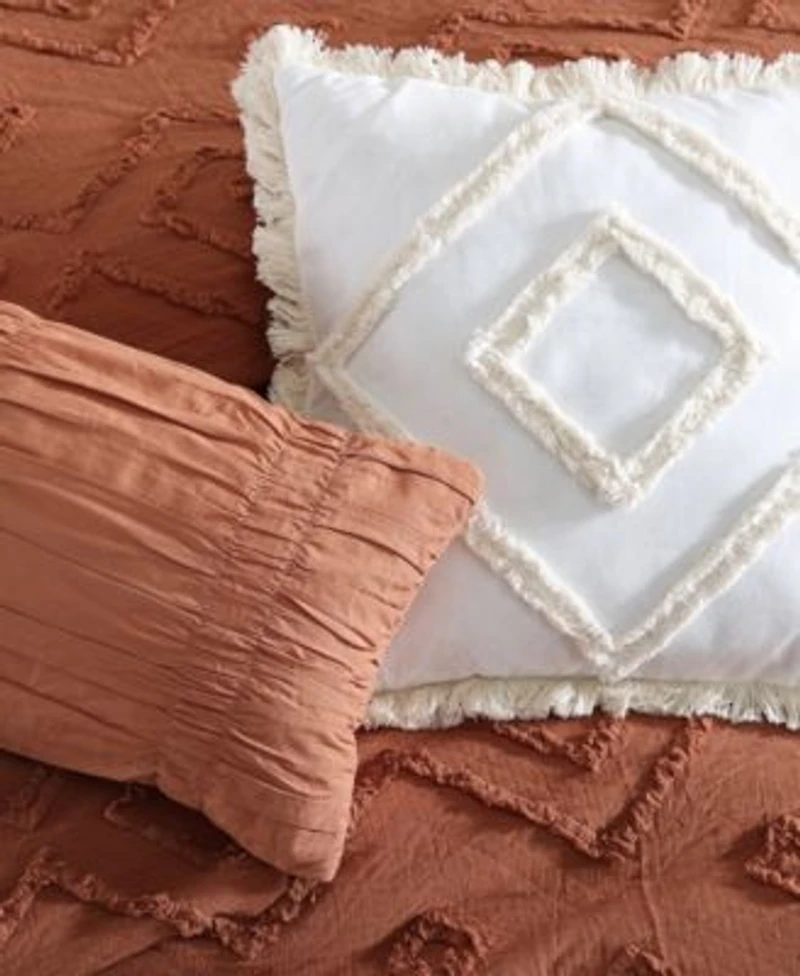Swift Home Astonishing Rukai Clip Jacquard Gauze 5 Piece Comforter Set