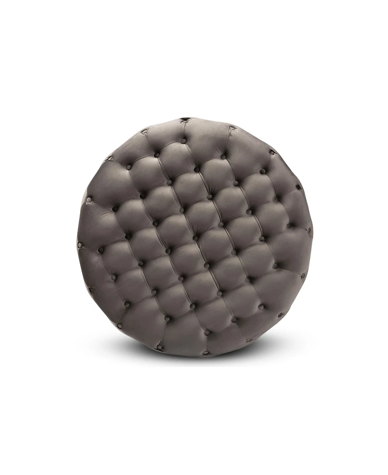 Sasha Glam and Luxe Round Cocktail Ottoman