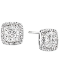 Diamond Baguette Square Stud Earrings (1/2 ct. t.w.) in 14k Gold , 14k White Gold or 14k Rose Gold