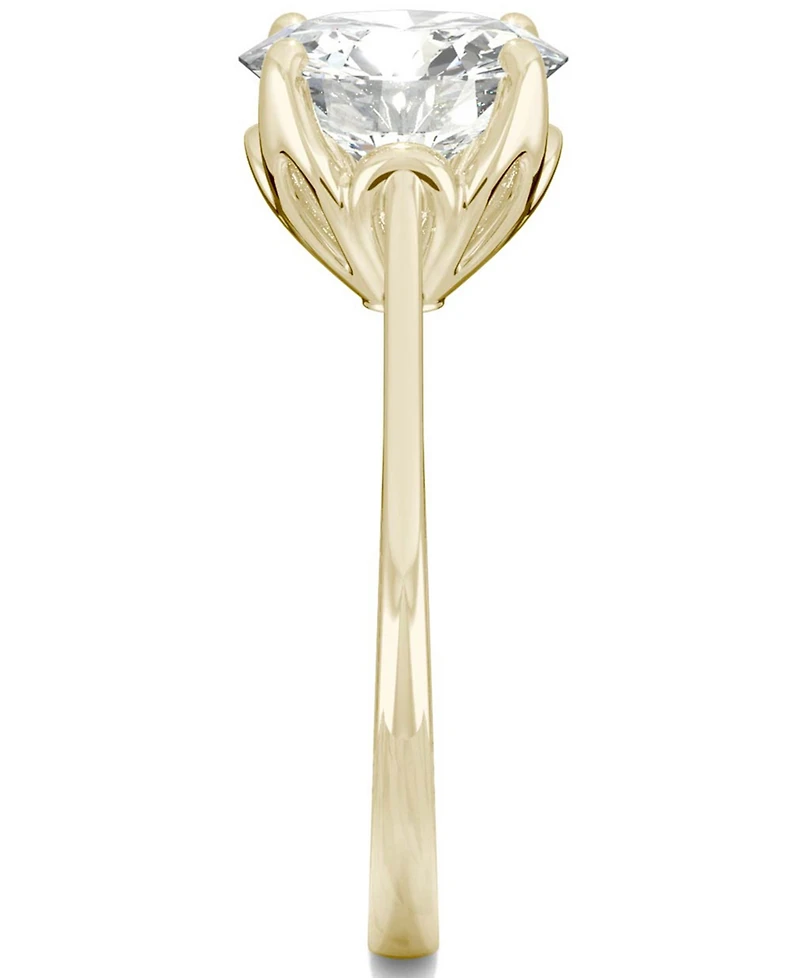 Moissanite Round Solitaire Ring (2-3/4 ct. tw. Diamond Equivalent) 14k White Gold or Yellow