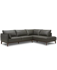 Jollene Leather 2-Pc. Sectional with Chaise, Created for Macy's