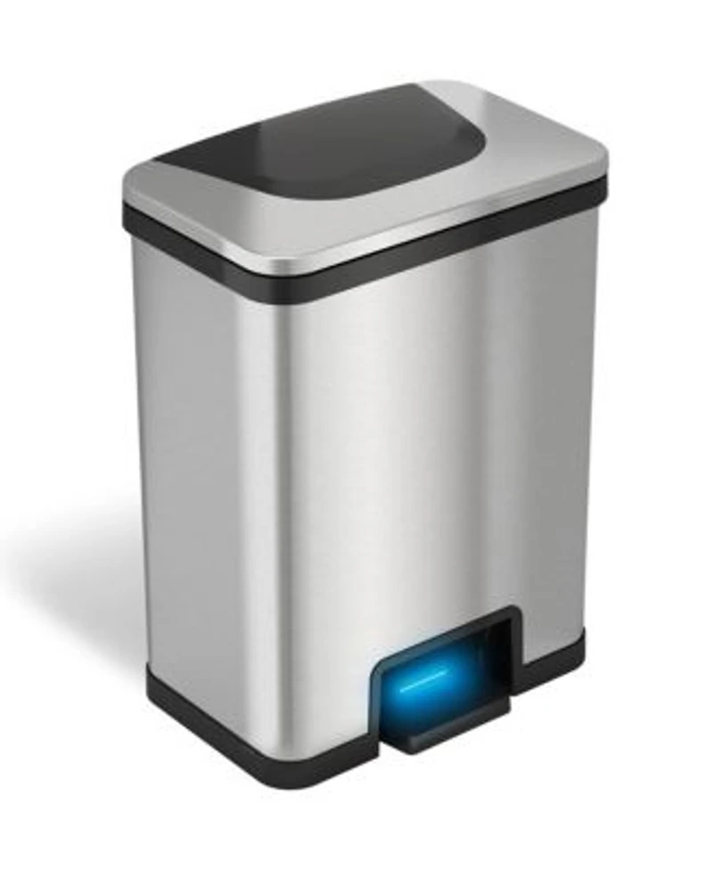13 Gallon 49 Liter Autostep Sensor Kitchen Trash Can With Odor Filter Black Trim