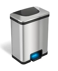 13 Gallon 49 Liter Autostep Sensor Kitchen Trash Can With Odor Filter Black Trim
