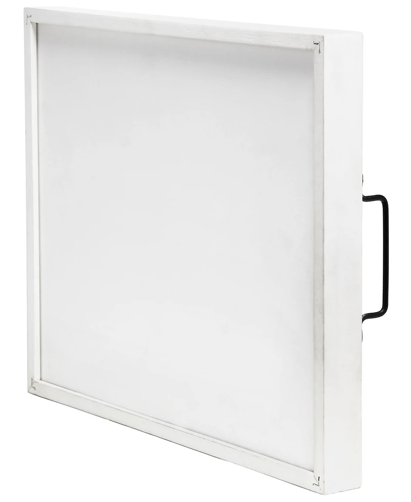 Elegant Designs Decorative Wood Serving Tray with Handles - Mr and Mrs