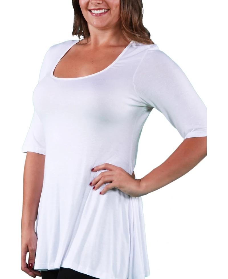 24seven Comfort Apparel Plus Tunic Top