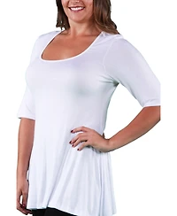 24seven Comfort Apparel Plus Tunic Top