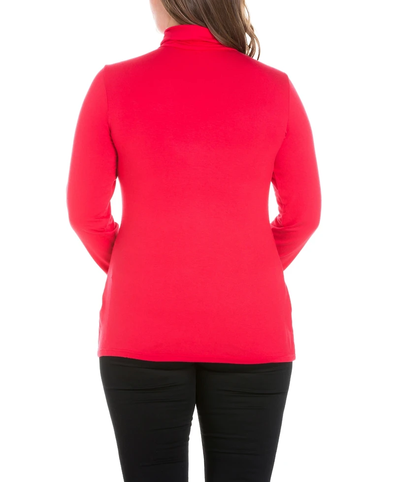 Women's Plus Classic Turtleneck Top