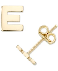 Initial Stud Earrings in 10k Gold